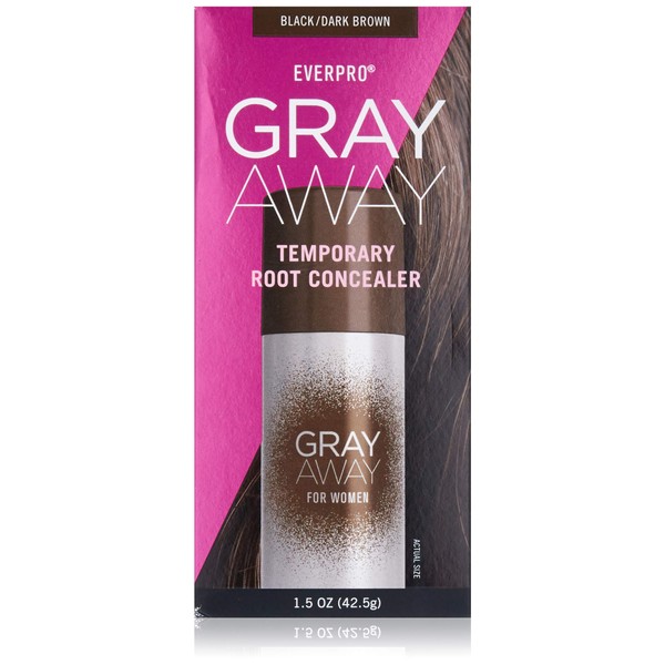 Everpro Gray Away Temporary Root Concealer, Black/Dark Brown 1.5 oz.