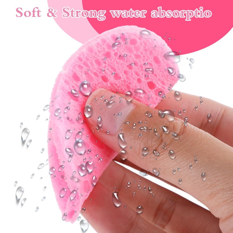 Pack of 50 Compressed Face Sponges for Cleansing and Exfoliating