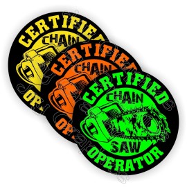 Unbranded/Generic 3pk - Certified Chainsaw Operator Funny Hard Hat Stickers \  Arborist Decals