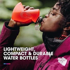Hydrapak Stow (500 ml, 17 onzas) - Botella de Agua Plegable - Botella de Viaje Ultraligera y Plegable, Botella de Viaje Flexible, para esquí, Senderismo, Bicicleta o Escalada, Color Gris mamut