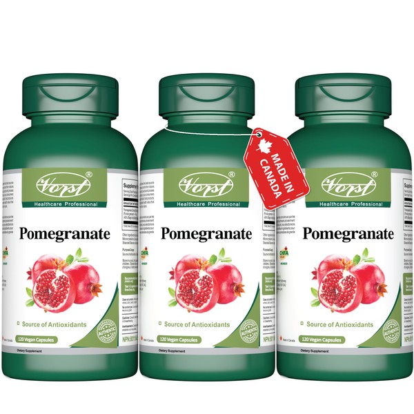Vorst VORST Pomegranate Extract 3000mg Raw Equivalent 120 Vegan Capsules