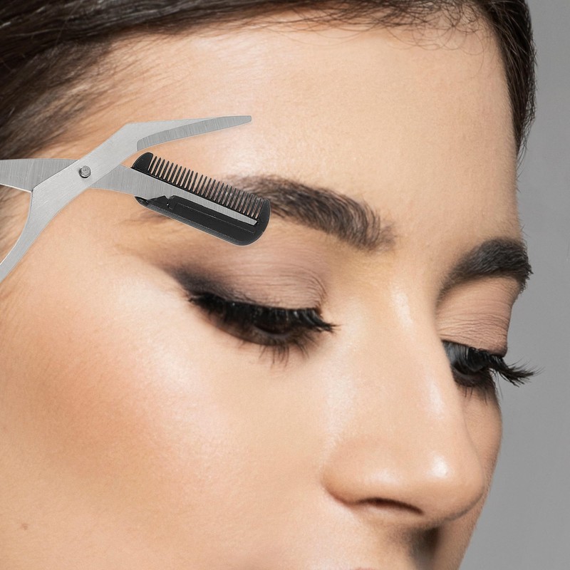 VOCOSTE Eyebrow Scissors, Eyebrow Cut, Comes with a Comb, Removable,