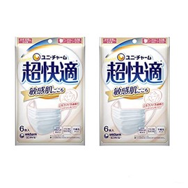 [超快適マスク] (2個セット) ユニ・チャーム 敏感肌ごこち 小さめ 6枚入
