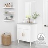Forbena White Floating Shelves for Wall Decor, 24 Inches Long