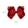 4'' Glitter Sparkly Red Hair Ribbon Bow Hair Clips Bowknot