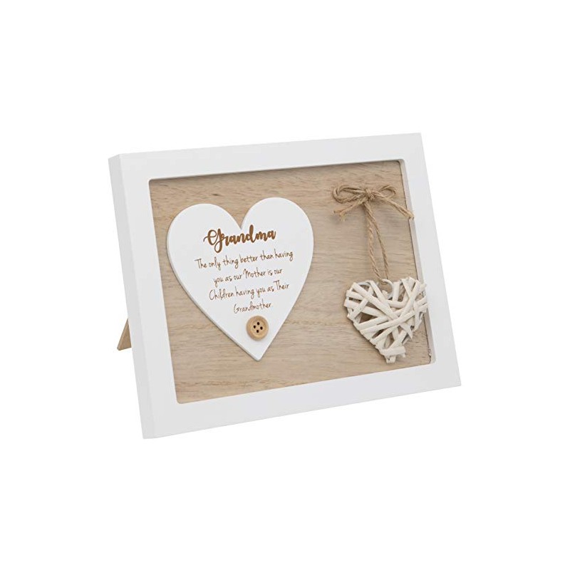 Maturi Free Standing Plaque with a Woven Heart Sentiment Gift