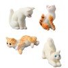 Kopida 4 Pcs Miniature Cat Figurines, Cute Mini Cat Ornaments
