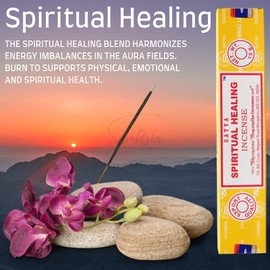 Satya Nag Champa Spiritual Healing Incense Sticks | x1 pack | comes with SAMASIA bookmark | Incense can be used for Aromatherapy, Spa, Yoga, Weddings, Meditation, Healing, Positivity and Relaxation