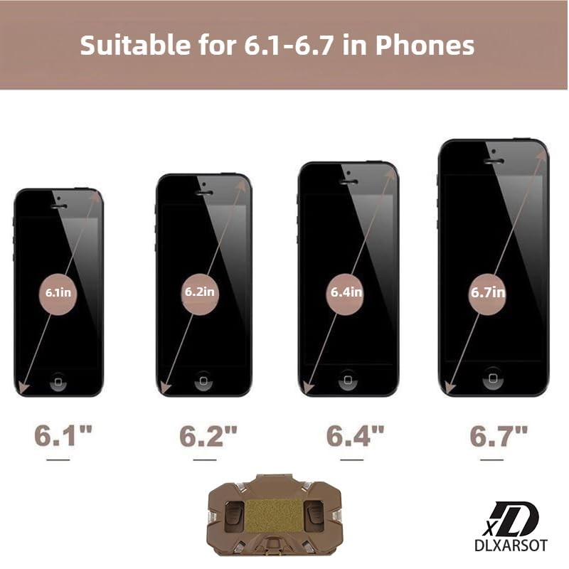 Tactical Airsoft Gear, MOLLE Vest Phone Holder,Universal Chest Phone Board