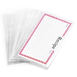 Clear 4x6 Inch Recipe Card Cover,Index Card Sleeve,100 Pack Recipe Card Protector (4x6 Inches)