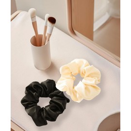 6 Pack Satin Scrunchies for Women - Thick Hair Bands,Soft Scrunchies,Frizz-Free Hair Ties, Elastic Hair Accessories, Hair Scrunchie for Styling.(6 Pieces)