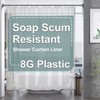 AmazerBath Clear Shower Curtain Liner, 70 x 72 Inches EVA