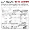 WARRIOR Cartuchos agujas tatuaje professional rojos esterilizados con gas Eo