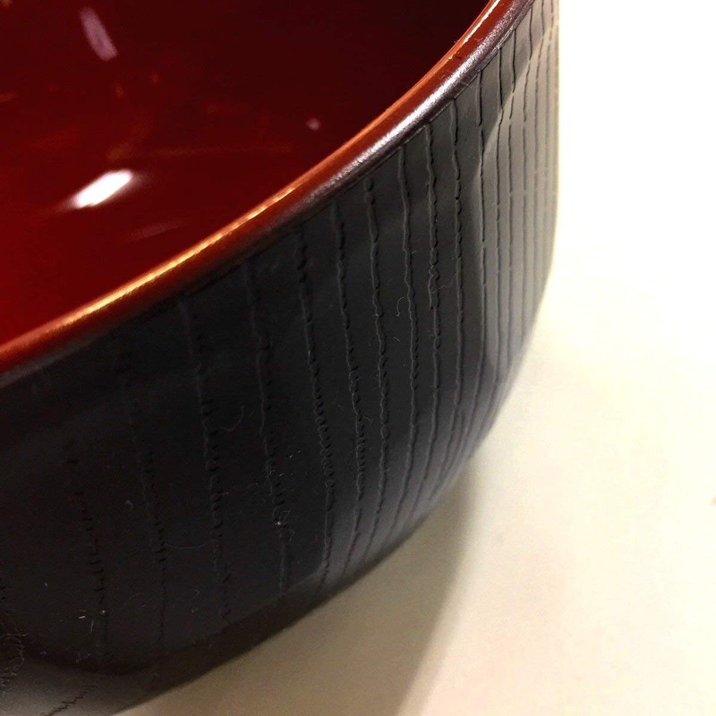 JapanStyle Japanese Donburi Round Rice Bowl Dia.14.8×7.4cm 96g [Black x