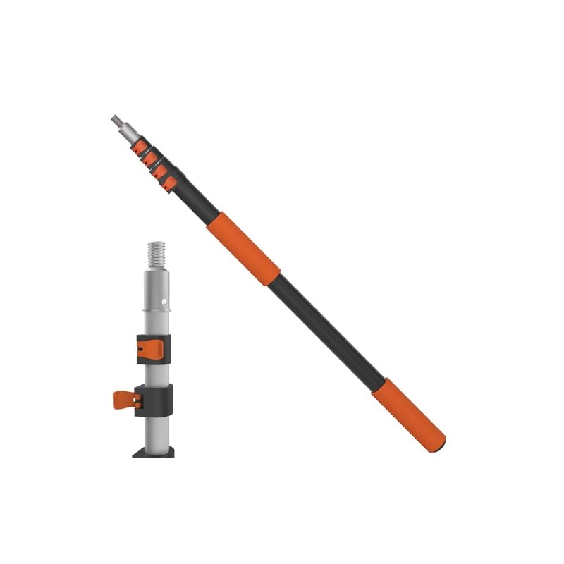 LAANPOLE Telescoping Pole, 5-20FT Aluminum Extension Pole(26FT Reach), Multi-Purpose Paint