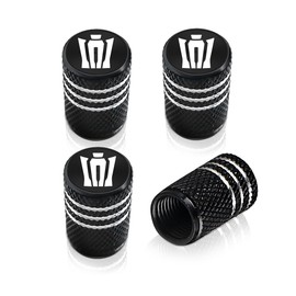 Haoshilianfa Crown Tire Air Valve Cap for Toyota Aluminum Crown Automotive Dress Up Parts Set of 4 Corrosion Prevention Good Airtight Easy Installation (Black)