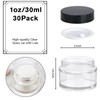 1oz Glass Jar with Lid, Hoa Kinh 30Pack Clear Round