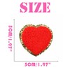 7PCS Sequin Heart Patches Iron on Heart Patches Glitter Heart