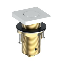 All Brass Black and White Air Switch Button for Sink Top Counter Top Garbage Disposal Part(White, Square)