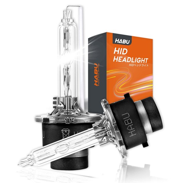 HABU D2S HID Headlight Bulbs High Low Beam,35W 6000K White