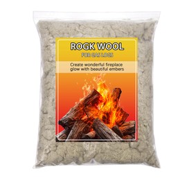 Rock Wool for Gas Log, 6 oz/Bag,Gas Fireplace logs Compatible with NG and LP Gas appliances,Creating a Realistic and Vibrant Flame Effect