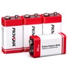 PKNOVA 9V Batteries Carbon 9 Volt Battery for Smoke Detector