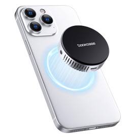 DOCKCASE Magnetic SSD Enclosure for M.2 NVMe,10 Gbps USB-C, Built in Cooling Fan (9300 RPM), 3s Prevents Write Data Loss, 15W Aux Power Port, Up to 2TB Expansion for Phone 16 15 Pro Max ProRes Silver