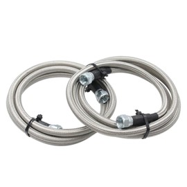 6AN 70" Stainless Steel Braided Transmission Cooler Hose Kit | Fit for GM Chevy 1996-2021 4L80E, Ford C4/C6/AOD & Turbo 350/400/200-200R4/700R4 4L60/4L60E/4L65E