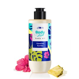 Aceite corporal Hawaiian Rumba con aceite de aguacate, aceite de coco, aceite de semilla de zanahoria, aceite humectante 100% puro, brillo instantáneo, aceite de baño desintoxicante y nutritivo,