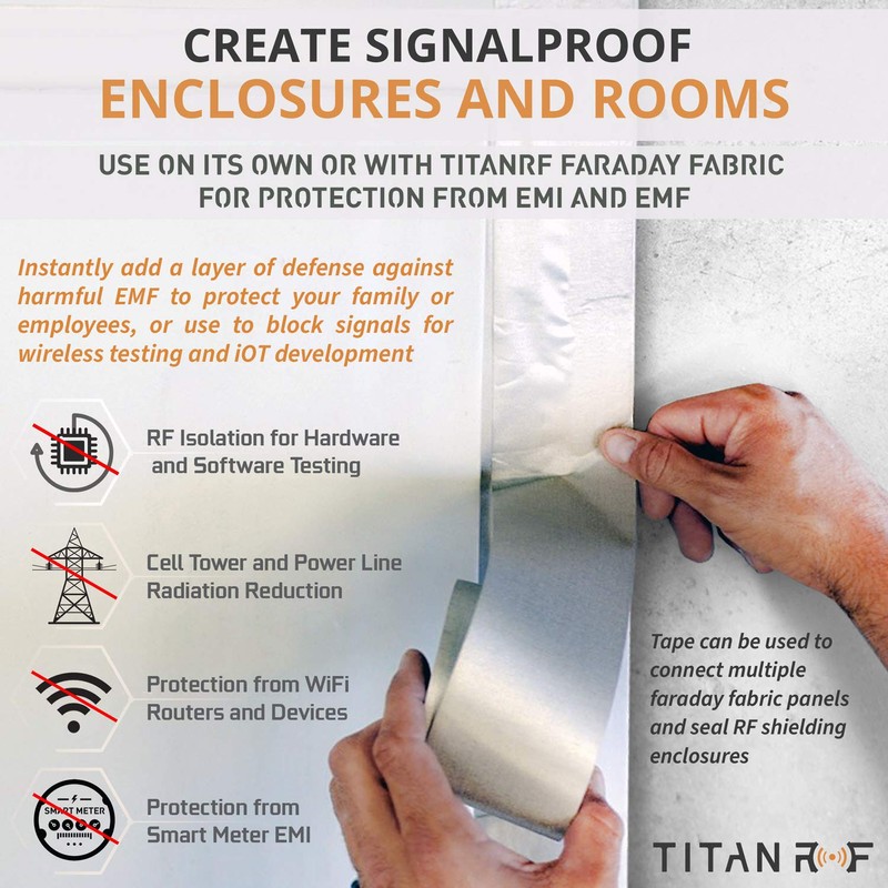 Mission Darkness TitanRF Faraday Tape // 1in W x 10ft