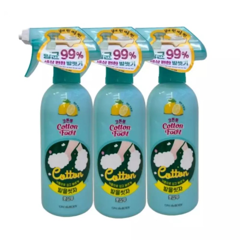 Cotton 코튼 발을씻자 인기 레몬민트향 3개 풋 신상입고 375ml 샴푸