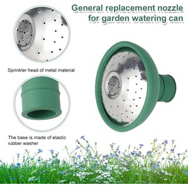 Green Universal Garden Watering Can Rose Head Water Sprinkler Sprayer Fit All Watering Can Rose Watering Can Spout Cover Nozzle Replacement Garden Watering Tool Gardening Watering Equipment