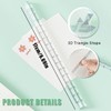 Set of 2 triangular ruler 30 cm, transparent, triangular ruler