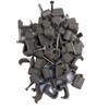 Flat Grey Plastic Cable Clips & Fixing Nail for Twin