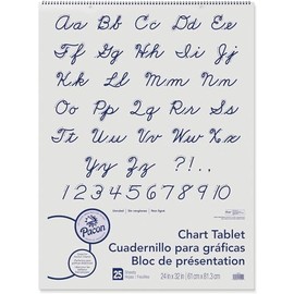 Pacon Chart Tablets, Unruled, 24 x 32, White, 25 Sheets