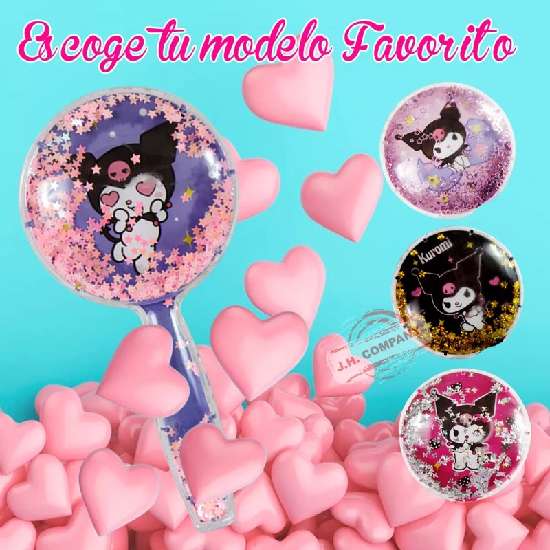 J.H. Company Cepillo Para Cabello Glitter Brillos Kuromi Kawaii 23-sz-001