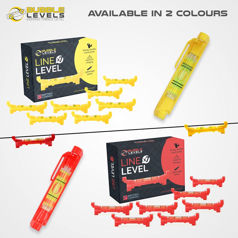 7 pcs Hanging Bubble Line Level for Building Trades, Engineering,