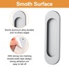 MOROBOR Self-Stick Oval Sliding Door Pulls, 2pcs Aluminum Alloy Flush