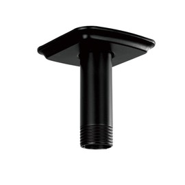 SKOWLL Shower Arm with Flange, 3 Inches Ceiling Mount Replacement Rain Shower Head Straight Arm Ceiling Mounted For Fixed Shower Head High Pressure Rain, Matte Black