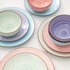 Selamica Ceramic 12-Pieces Dinnerware Sets, Scratch Resistant Plates and Bowls