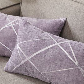 GIGIZAZA Decorative Throw Pillow Covers 20 x 20,Voilet Purple Sofa Thick Cushion Pillow Covers,Square Luxury Pillows 2 Set