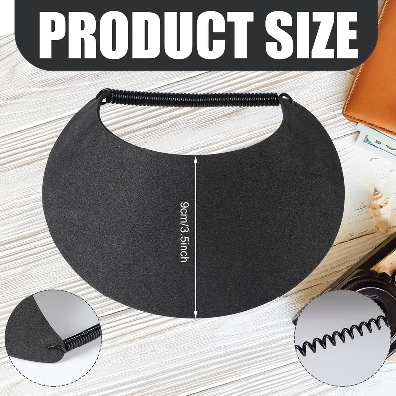 Vabean 3 Pcs Sun Visors for Women Solid String Sun