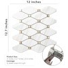 STICKGOO 10 Sheets Peel and Stick Backsplash, Polished Dolomite PVC