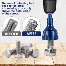KNFFSAAJL 4Pcs Deburring External Chamfer Tool Tungsten Steel Hex Shank Remove Burr Tool Safe Screw Deburring Chamfering Drill Bit Burr Remover Repair Tool for Stainless Steel Fiberglass