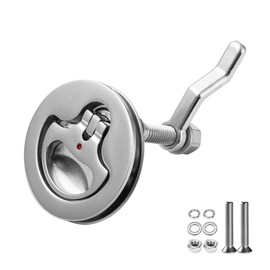 YUSOVE Boat Cam Latch 316 Stainless Steel Floor Buckle Hatch Pull,Marine Flush Lift Pull,with Back Plate