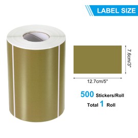 PATIKIL Rectangular Color Coding Labels 5 x 3 Inch, 500 Pcs Rectangle Colored Labels Sticker Moving Stickers Label Tags for Inventory Office Home Packing Box, Tan