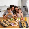 5 Pcs Silicone Baguette Baking Mold and Hamburger Bun Pan