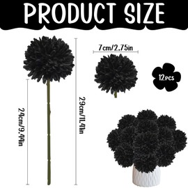 XoeLLe 12 Pcs Chrysanthemum Artificial Flowers Fake Flowers Long Stem