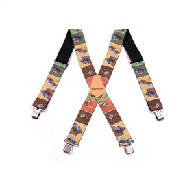 Barnwell Farming Trouser Braces Suspenders Heavy Duty Metal Clips 50mm Wide Adjustable Elastic Work Tractor Bales