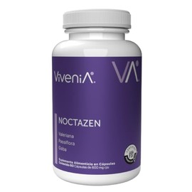 Noctazen | Valeriana, Pasiflora, GABA | Suplemento alimenticio de Rutina Nocturna | Apoyo de Sueño y Descanso Reparador | Fórmula para Hombre y Mujer 